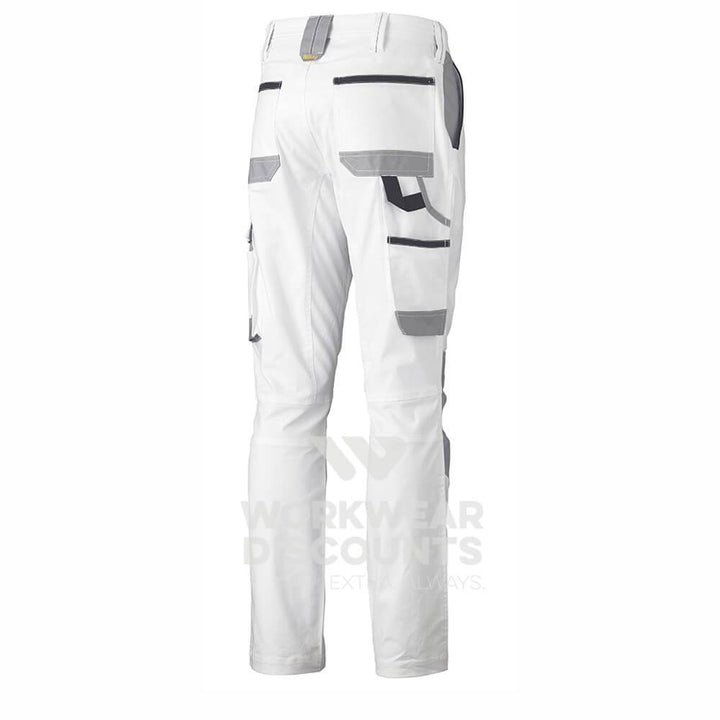 Bisley BPC6422 Painter's Contrast Cargo Pant White Back