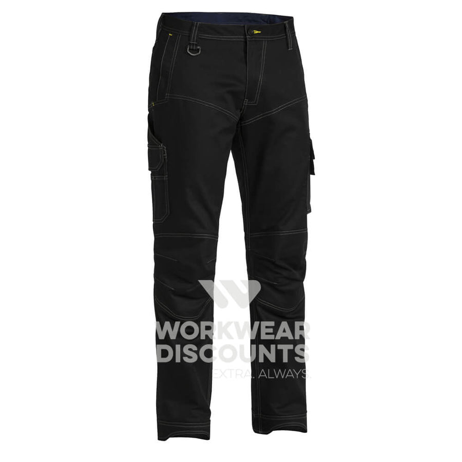Bisley BPC6475 Engineered X Airflow Ripstop Cargo Work Pant Black Front