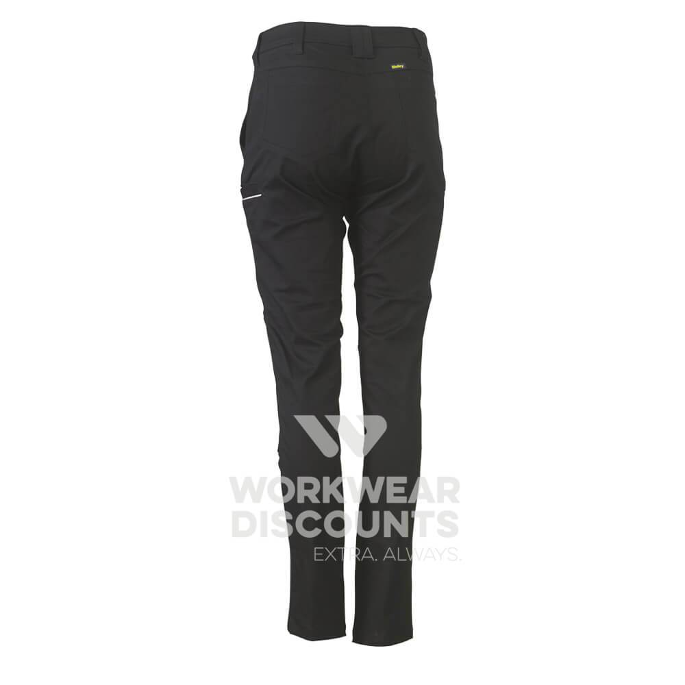 Bisley BPL6015 Womens Stretch Cotton Pants Black Back