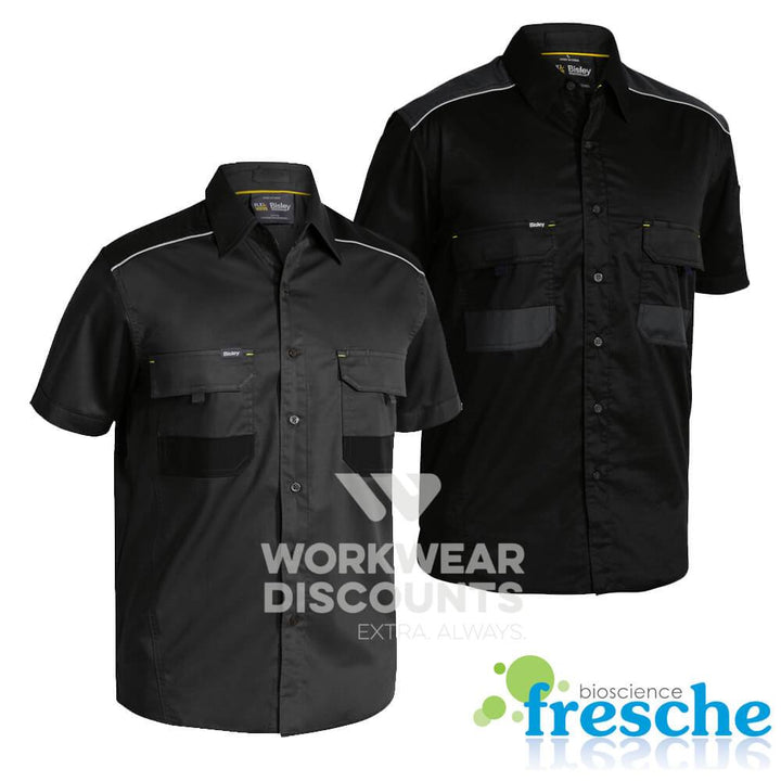 Bisley BS1133 Flex and Move Stretch Work Shirt Short Sleeve