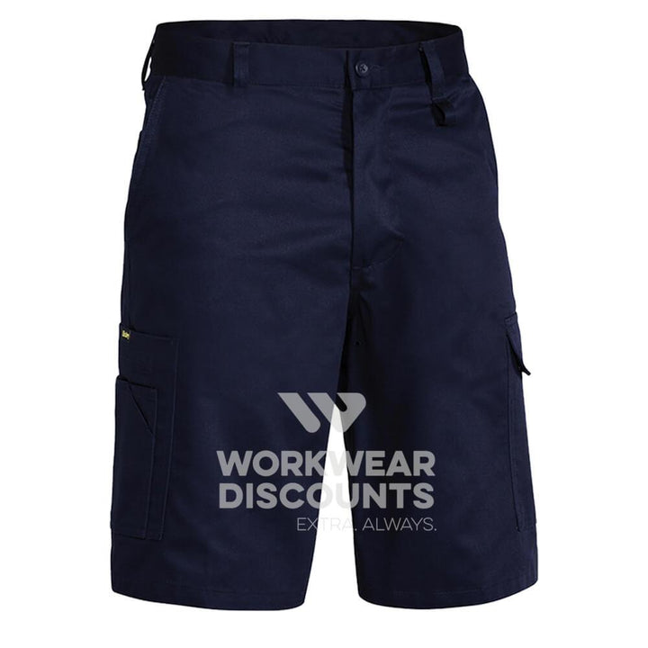 Bisley BSH1999 Lightweight Cotton Drill Utility Shorts Navy Front