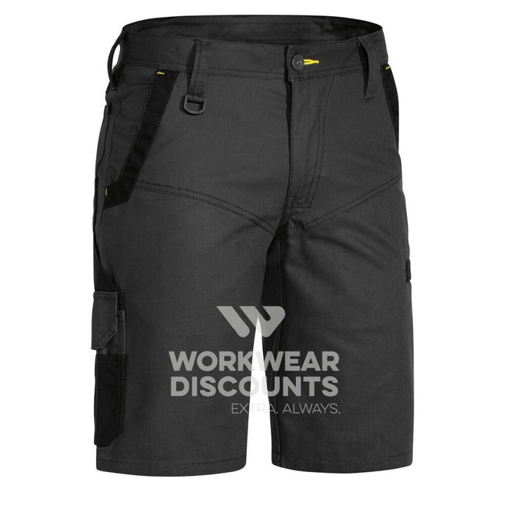 Bisley BSHC1130 Flex and Move Stretch Cargo Shorts Charcoal Front