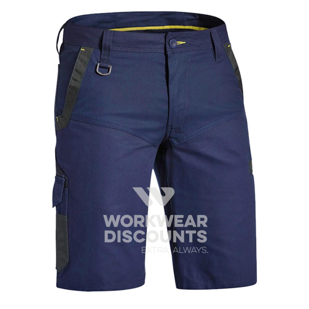 Bisley BSHC1130 Flex and Move Stretch Cargo Shorts Navy Front