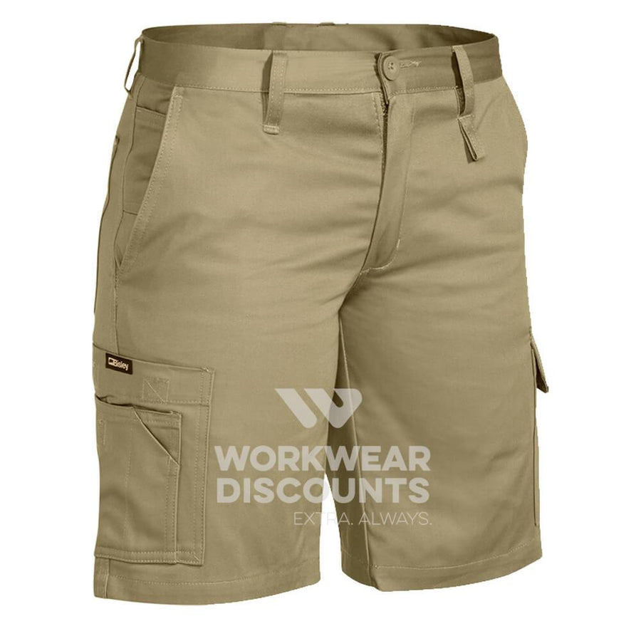 Bisley BSHL1999 Ladies Lightweight Cotton Drill Utility Shorts Khaki Front