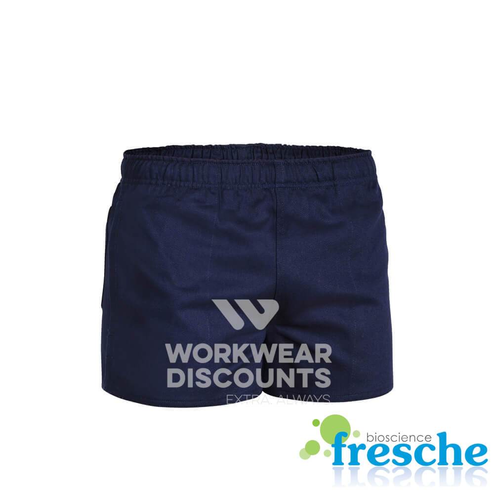 Bisley BSHRB1007 Cotton Drill Rugby Shorts Navy Front