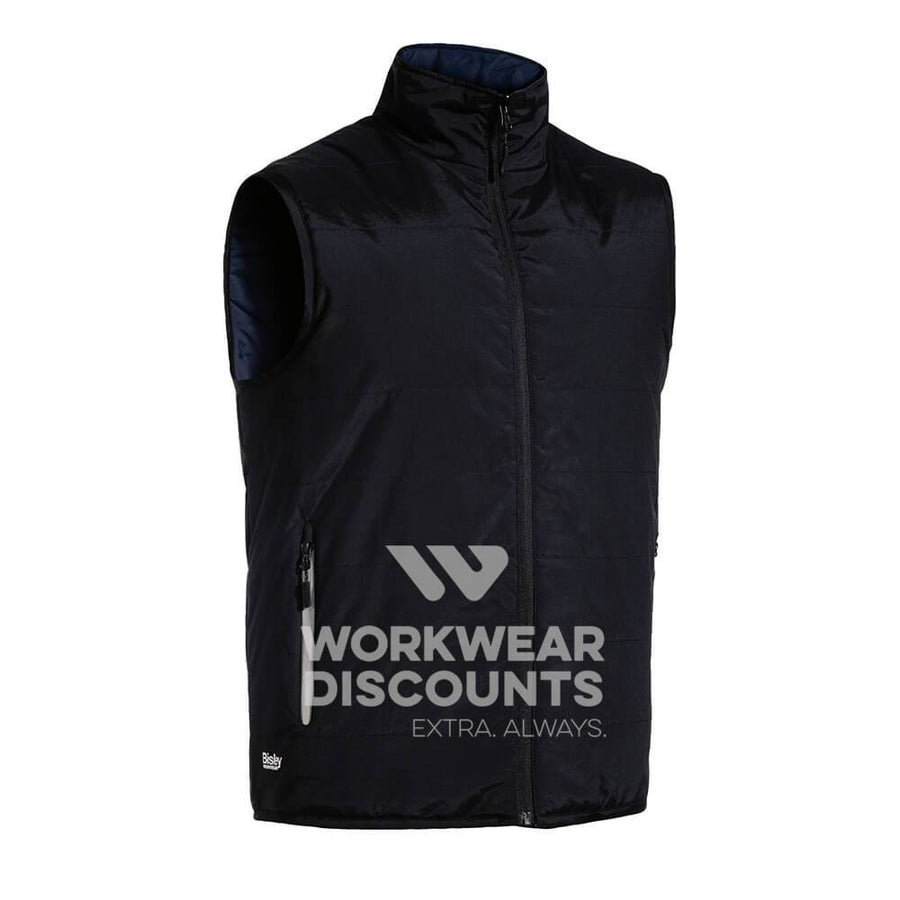 Bisley BV0328 Reversible Puffer Vest Black Front Outside