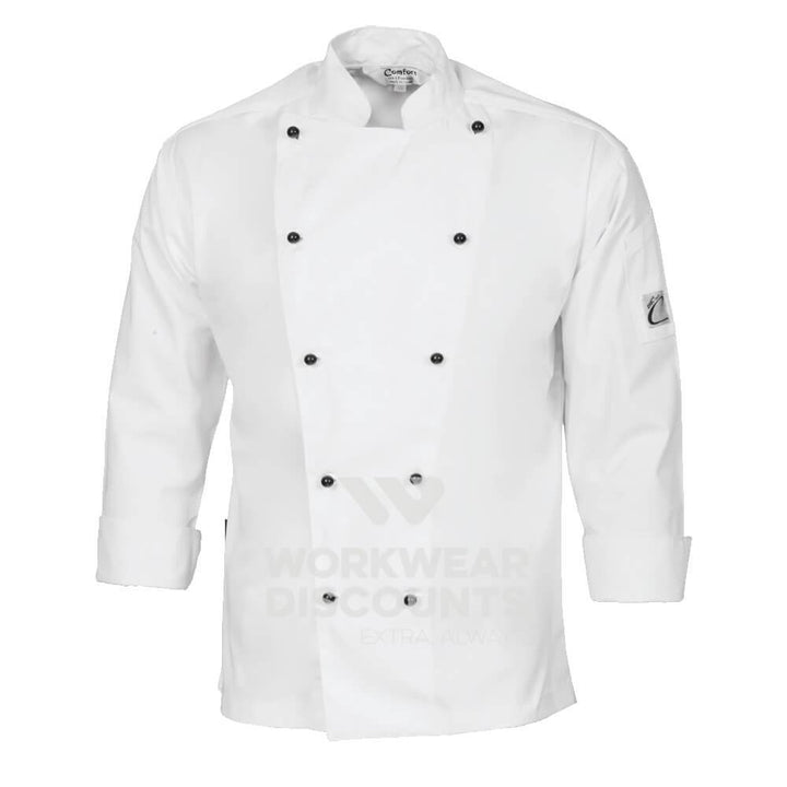 DNC 1102 Traditional Chef's Jacket Long Sleeve White