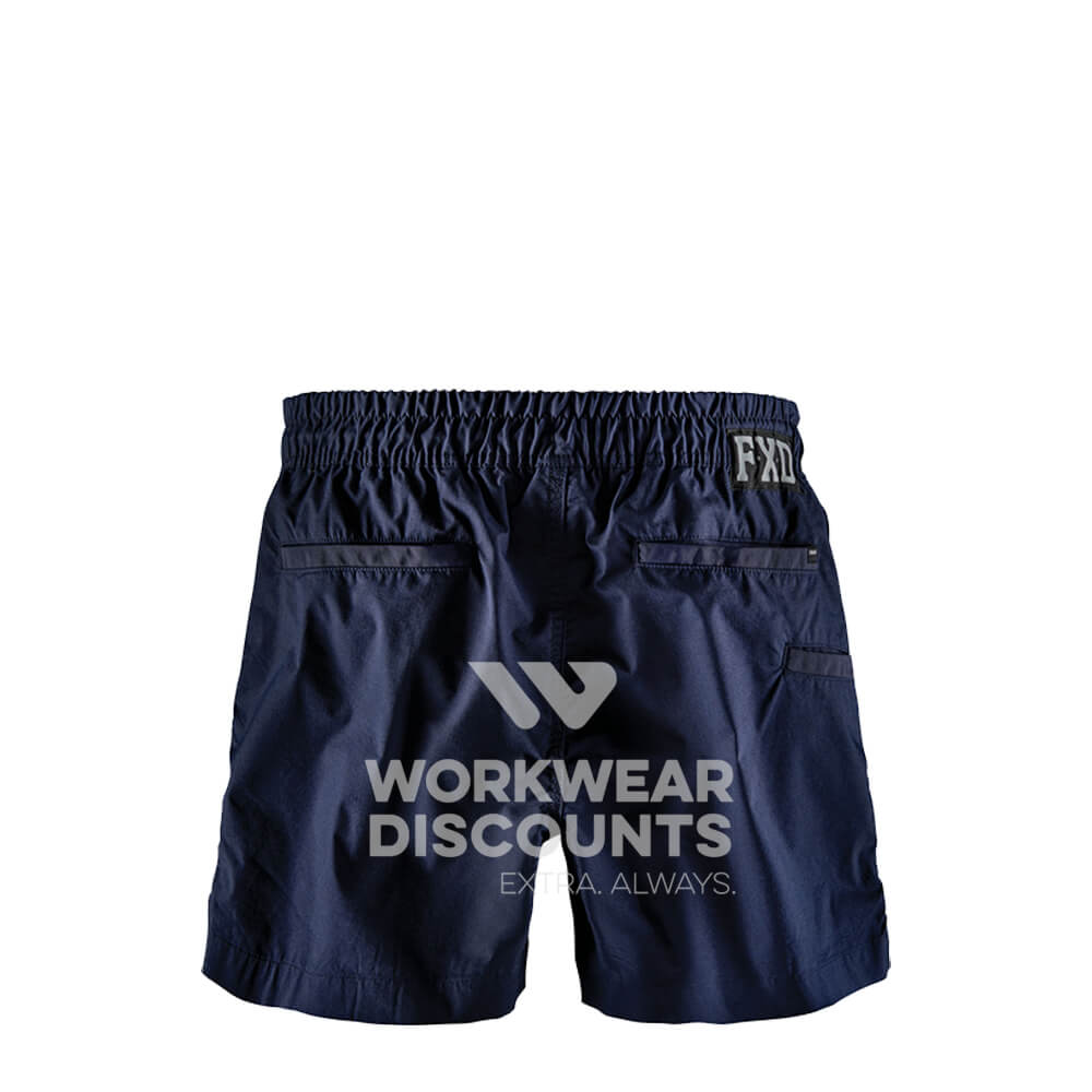 FXD WS4 Elastic Waist Stretch Ripstop Shorts Navy Back