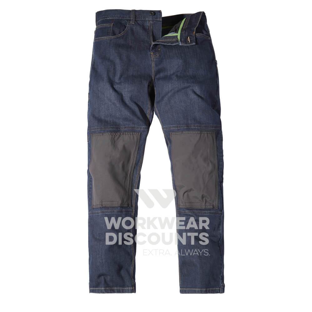 FXD WD1 Stretch Work Jeans w/ Knee Pad Stomp Wash