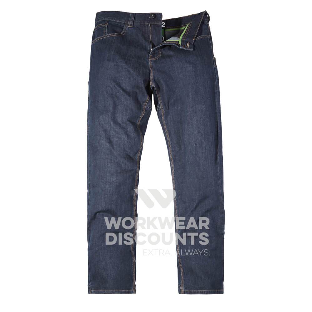FXD WD2 Stretch Work Jeans Stomp Wash Front