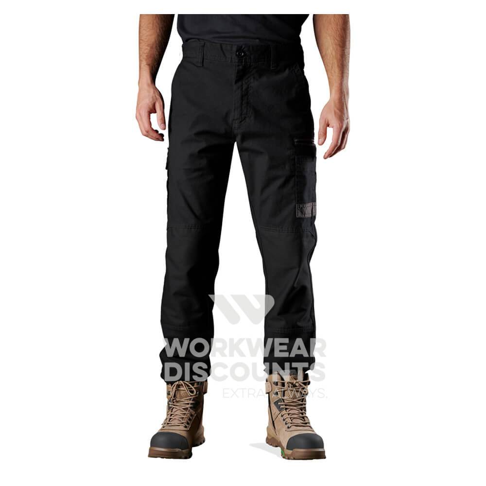 FXD WP3 360 Stretch Cotton Work Pants Black Front