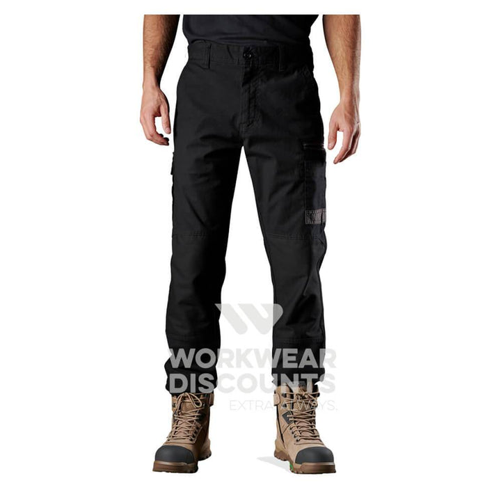 FXD WP3 360 Stretch Cotton Work Pants Black Front