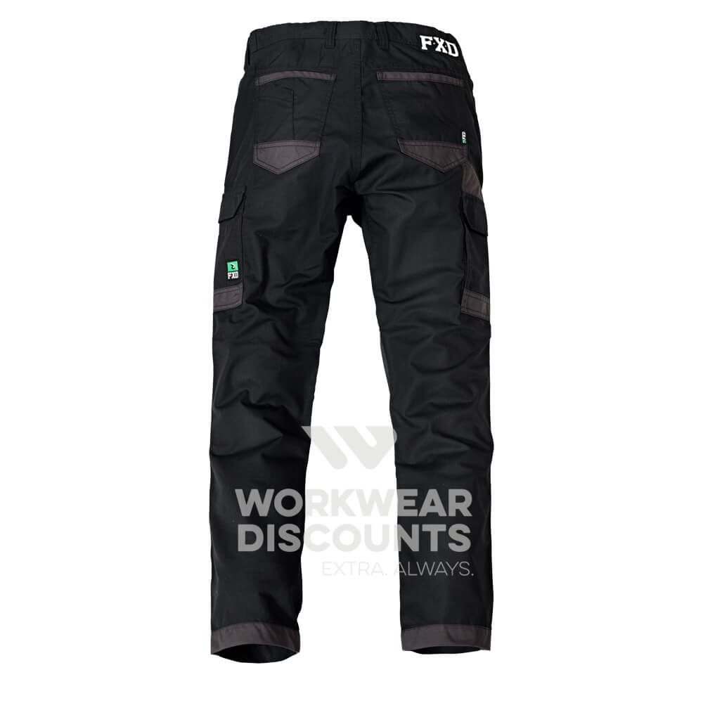 FXD WP5 Lightweight Coolmax Quick Drying Work Pant Black Back