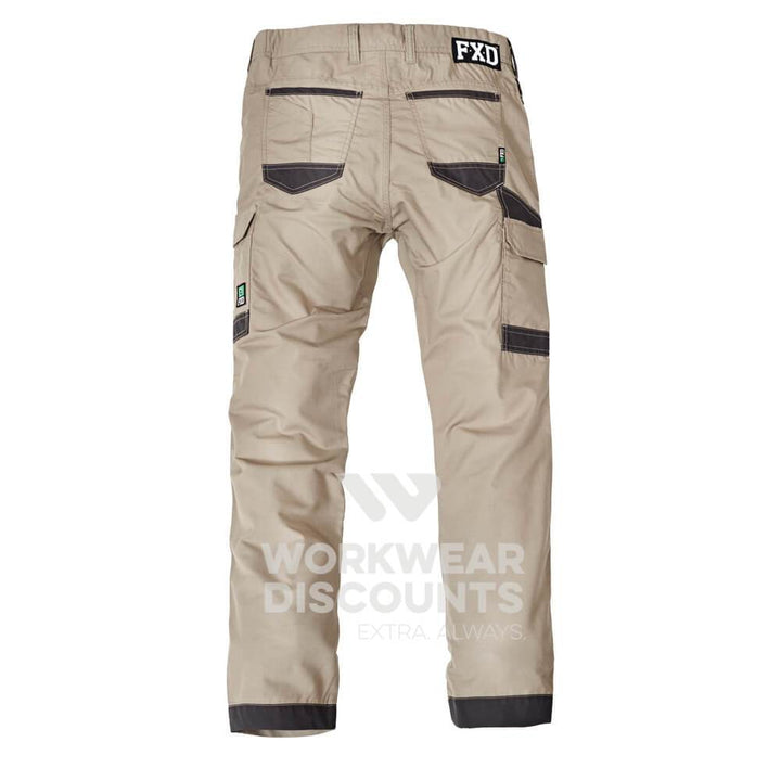 FXD WP5 Lightweight Coolmax Quick Drying Work Pant Khaki Back