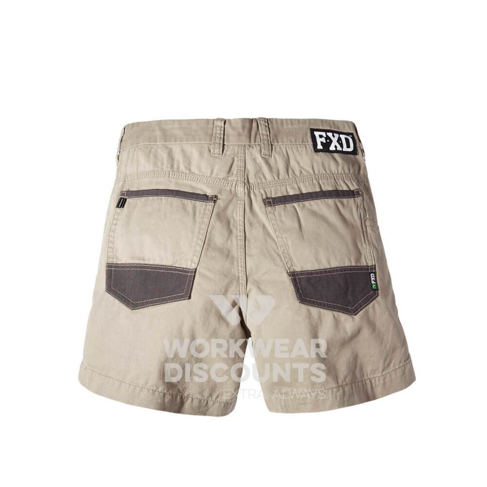 FXD WS2 Cotton Twill Short Shorts Khaki Back