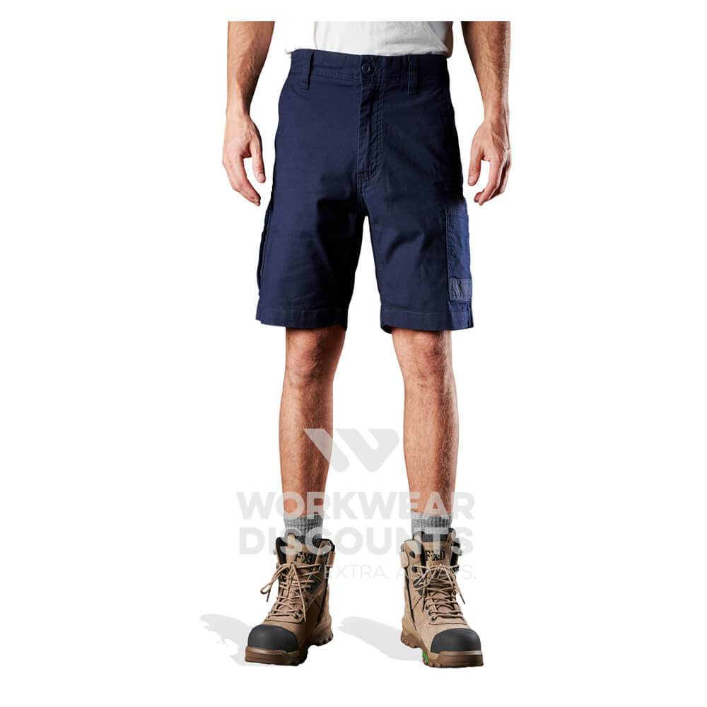 FXD WS3 Stretch Cotton Cargo Shorts Navy Front