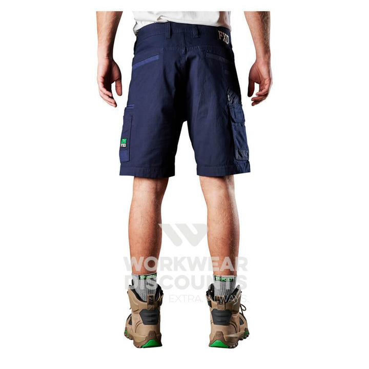 FXD WS3 Stretch Cotton Cargo Shorts Navy Back