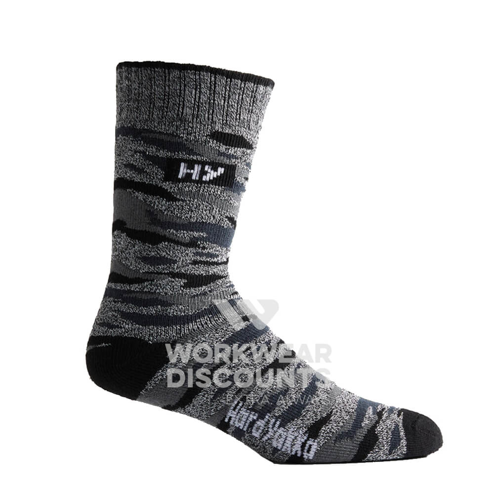 Hard Yakka Y22943 Camo Socks Grey