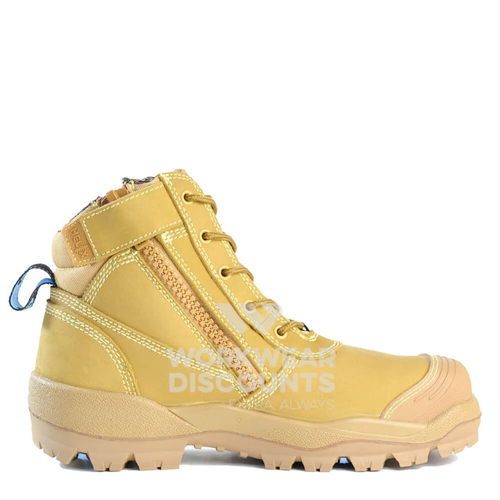 Bata Horizon Ultra Zip/Lace Scuff Cap Safety Boots Wheat