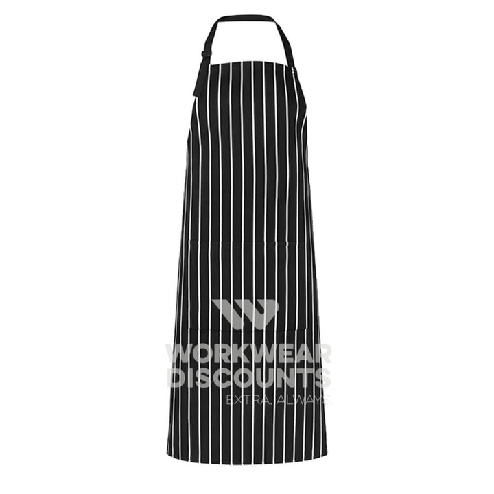 JB's 5BS Striped Bib Apron Black/White