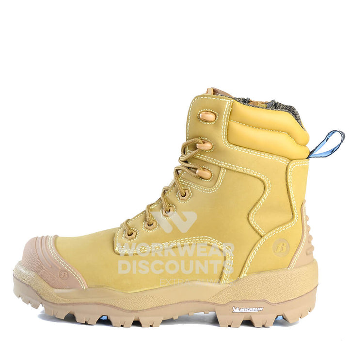 Bata Longreach CT Ultra Zip/Lace Safety Boot Composite Toe Wheat