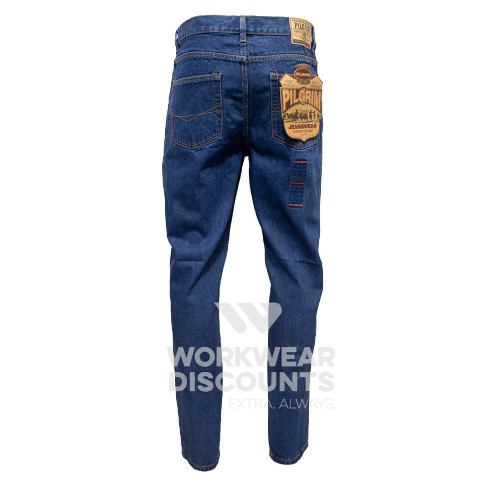 Pilgrim 1011SH Mens 5 Pocket Western Jean Short Fit Back