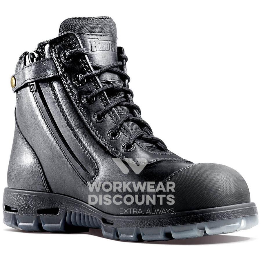 Redback USCBZS Cobar 6" Lace Up Zip Scuff Cap Kip Leather Safety Boots