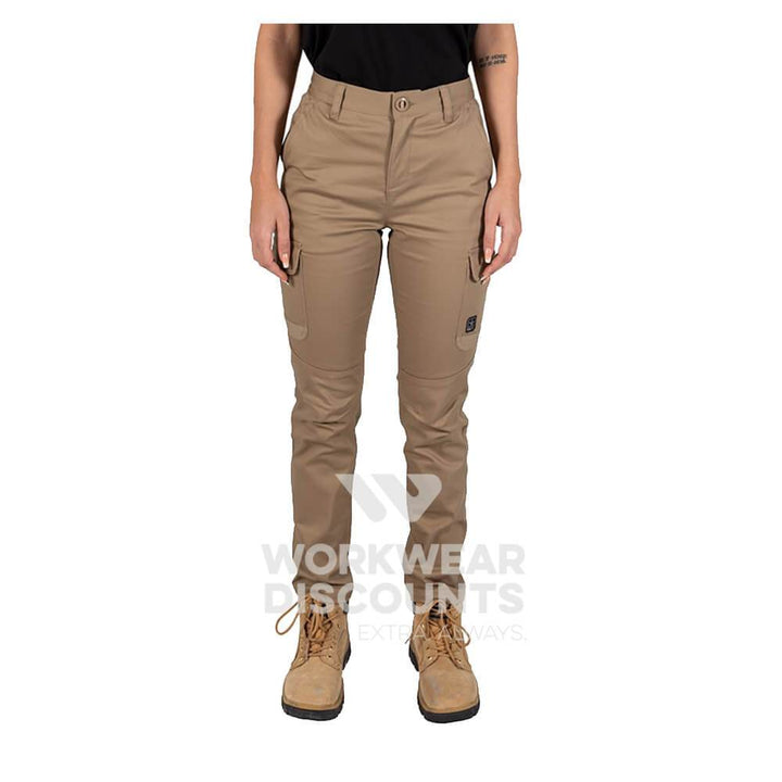 Unit Staple Ladies Cargo Pants Khaki Front 